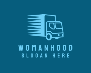 Shipping - Blue Transport Truck logo design