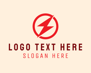 Flash - Fast Lightning Bolt logo design