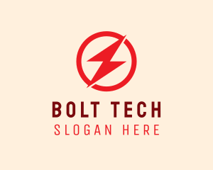 Fast Lightning Bolt logo design