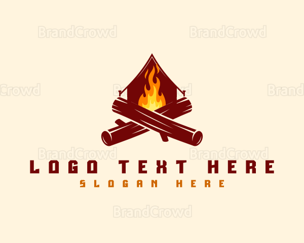 Camp Fire Wood Logo