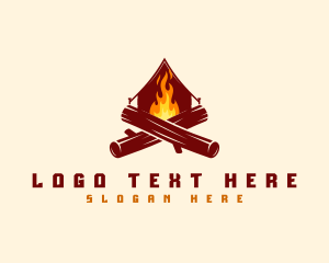 Camp Fire Wood Logo