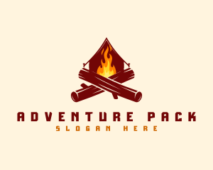 Camp Fire Wood logo design