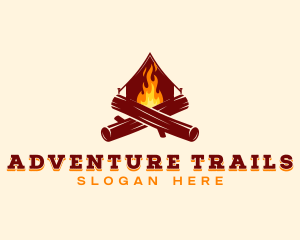 Camp Fire Wood logo design