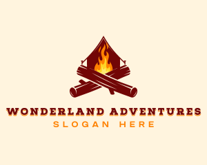 Camp Fire Wood logo design