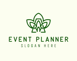 Organic - Green Plant Letter A logo design