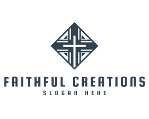 Faith - Faith Cross Crucifix logo design