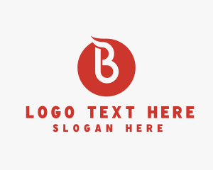 Letter Mark - Flame BBQ Grilling logo design