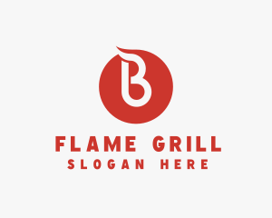 Grill - Flame BBQ Grilling logo design