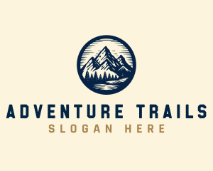 Adventure Mountain Peak logo design