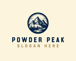 Adventure Mountain Peak logo design