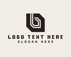 Hexagon - Tech Geometric Letter B logo design