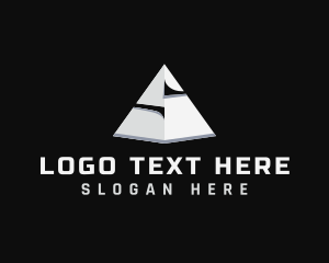 Triangle - Construction Builder Pyramid logo design