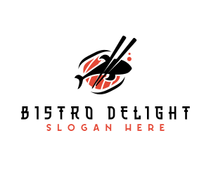 Salmon Sushi Restaurant logo design