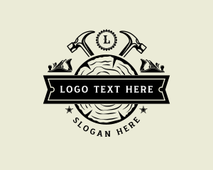 Hammer Logging Carpentry Logo