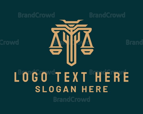 Elegant Legal Justice Scale Logo