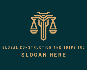 Elegant Legal Justice Scale Logo