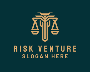 Elegant Legal Justice Scale logo design