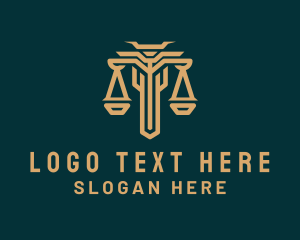 Elegant Legal Justice Scale Logo