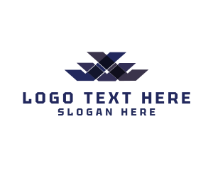 Polygonal - Geometric Pattern Technology logo design