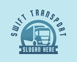 Logistics Truck Transportation logo design