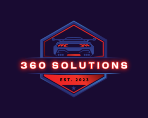 Neon Car Racing logo design