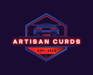 Neon Car Racing logo design