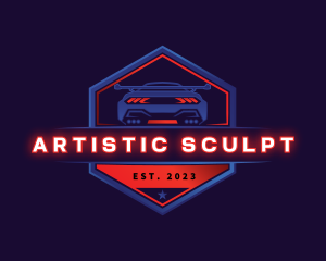 Neon Car Racing logo design