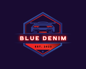 Neon Car Racing logo design