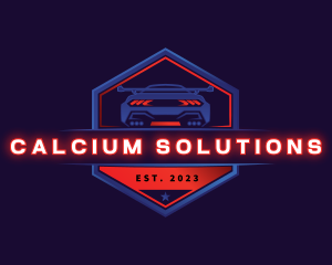 Neon Car Racing logo design