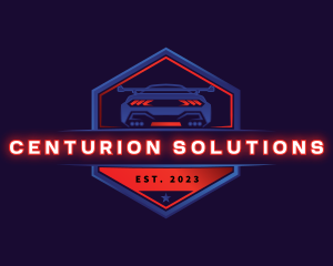 Neon Car Racing logo design