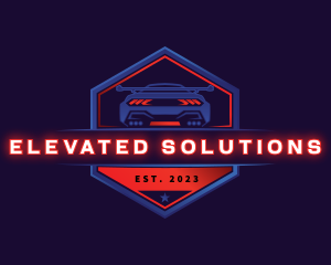 Neon Car Racing logo design