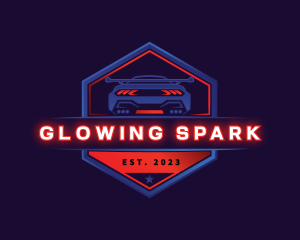 Neon Car Racing logo design