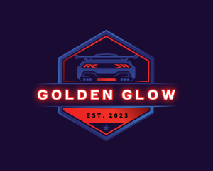 Neon Car Racing logo design