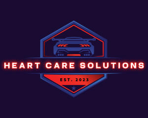 Neon Car Racing logo design