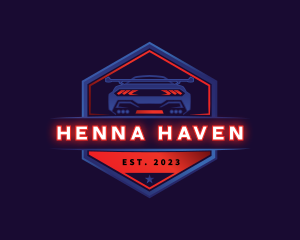 Neon Car Racing logo design