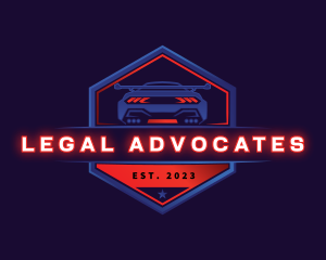 Neon Car Racing logo design