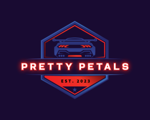 Neon Car Racing logo design