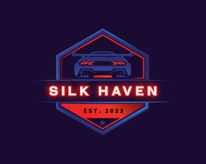 Neon Car Racing logo design