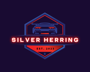 Neon Car Racing logo design