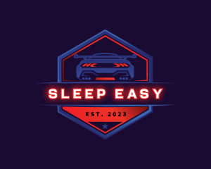 Neon Car Racing logo design