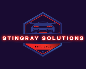 Neon Car Racing logo design