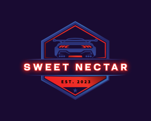 Neon Car Racing logo design