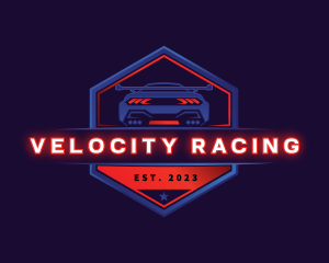 Neon Car Racing logo design