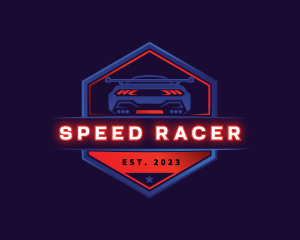 Racing - Neon Car Racing logo design