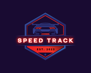 Racing - Neon Car Racing logo design