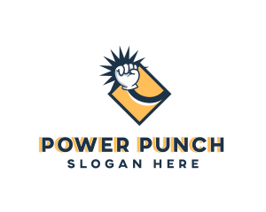 Punch - Cartoon Hand Punch logo design