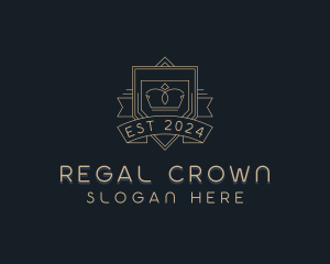 Regal Crown Shield logo design