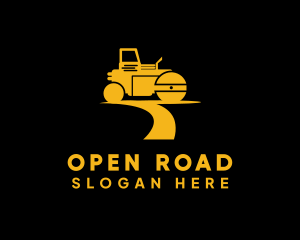 Road Roller Machine logo design