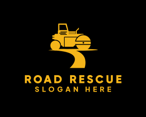 Road Roller Machine logo design