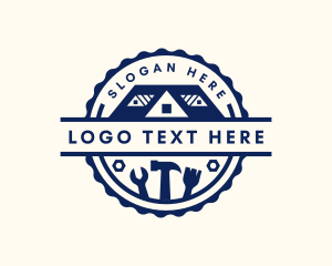 Hammer - House Roofing Repair Tools logo design